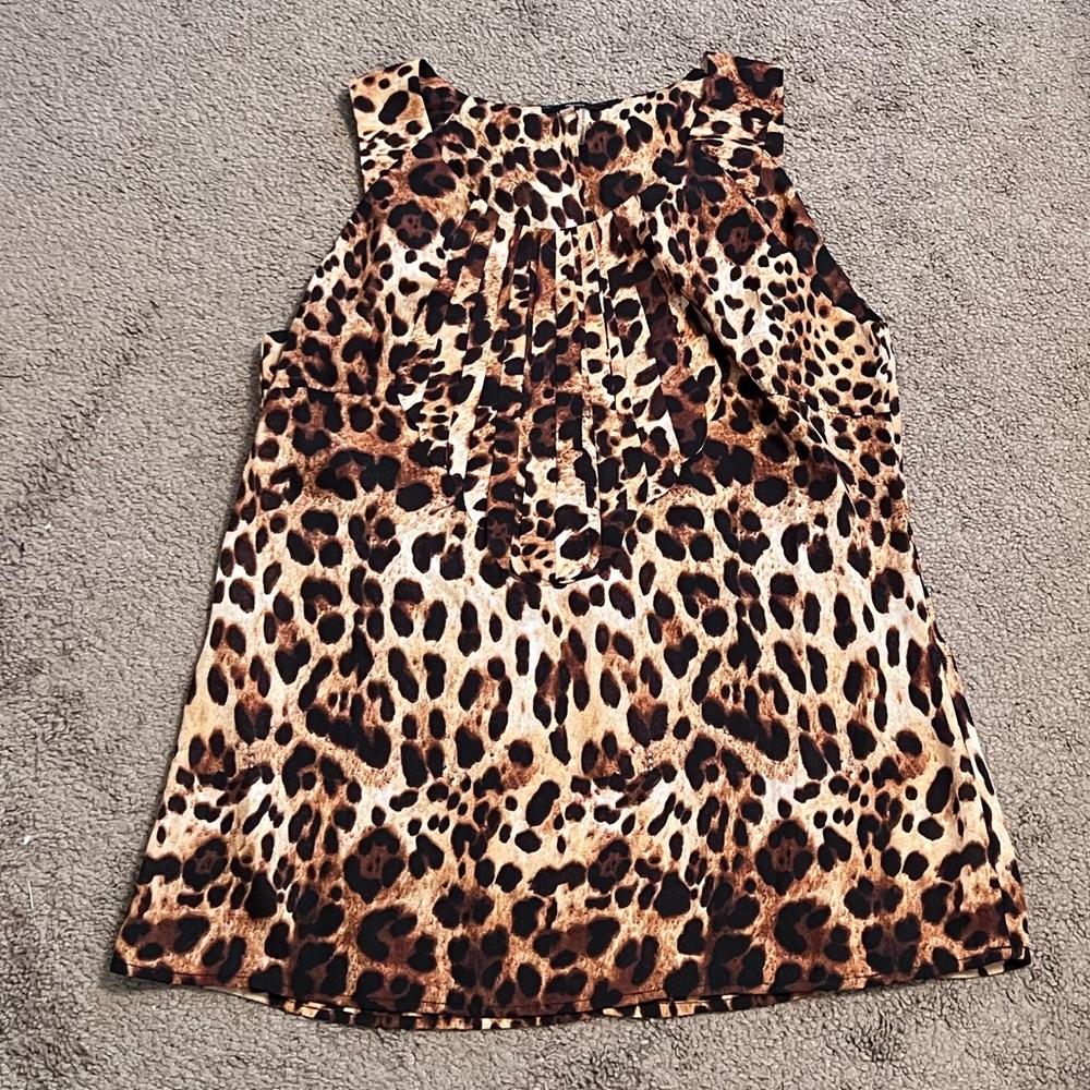 Cheetah Print Casual Blouse